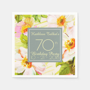 Rosen-Pfingstrosen-70. Serviette