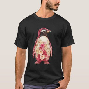 Rosen Pinguin Blumen Gärtnerei Floral T-Shirt