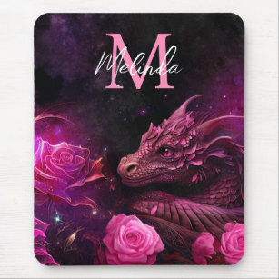 Rosen Pink Fantasy Dragon Mousepad