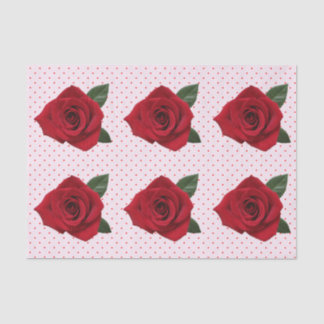 Rosen-Polka-Punkt-Geschenk-Seidenpapier Seidenpapier