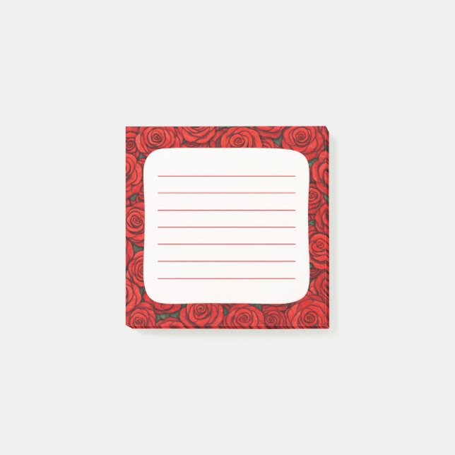 Rosen Post-it Klebezettel (Vorderseite)