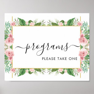 Rosen Programme Bitte Ein Schild Poster 