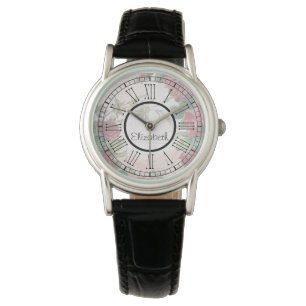 Rosen-römische Ziffer Armbanduhr