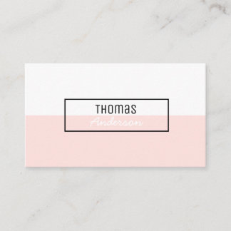 Rosen-rosa Minimalistisches berufliches einfaches Visitenkarte
