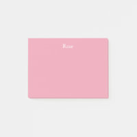 Rosen-rosa personalisierte Post-Itanmerkungen
