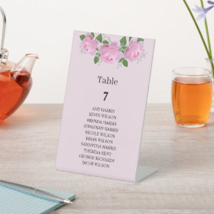 Rosen, Rosen, Hochzeiten, Tischnummer Sockelschild