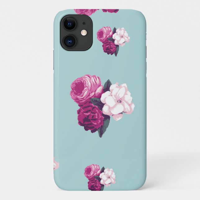 Rosen, Rosen, Rosen, Muster von Blume Case-Mate iPhone Hülle (Rückseite)