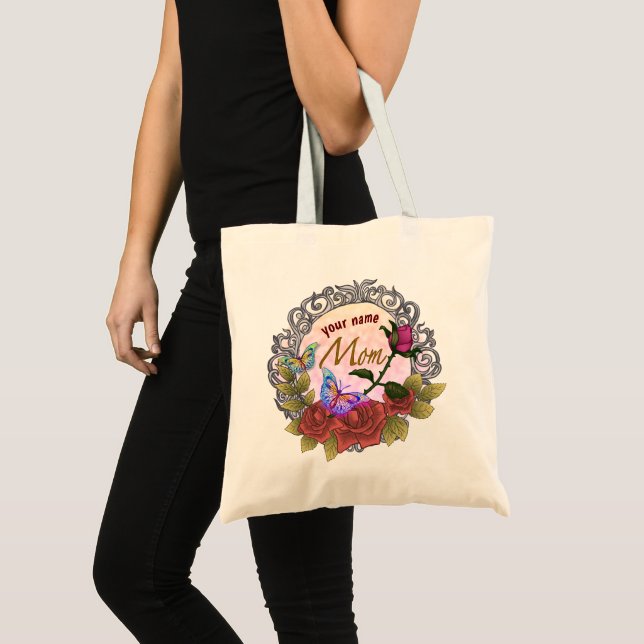 Rosen Rosenknospe Mama-Brauch Tragetasche (Vorderseite (Produkt))