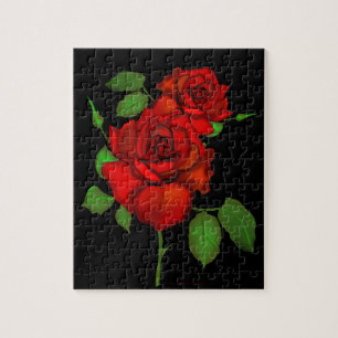 Rosen-Rot-Puzzlespiel