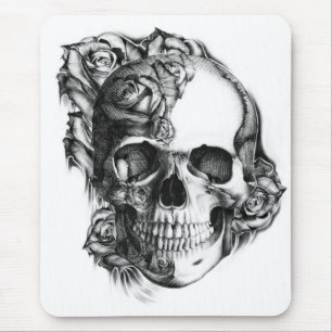 Rosen-Schädel Mousepad