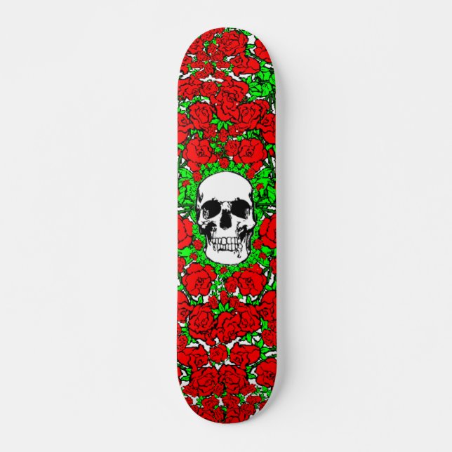 Rosen-SchädelSkateboard Skateboard (Vorne)