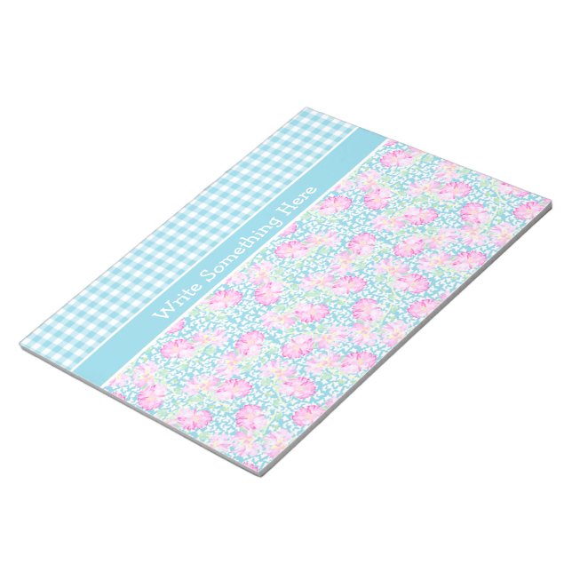 Rosen, Schmetterlinge, Gingham Notizblock oder Not (angewinkelt)