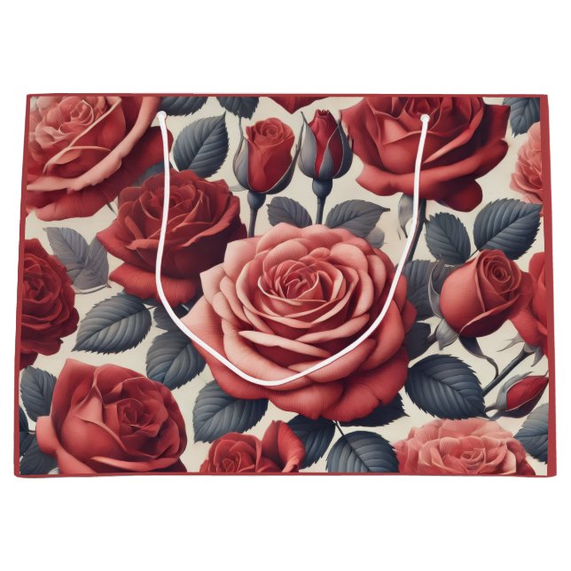 Rosen sind rot große geschenktüte (Vorderseite)