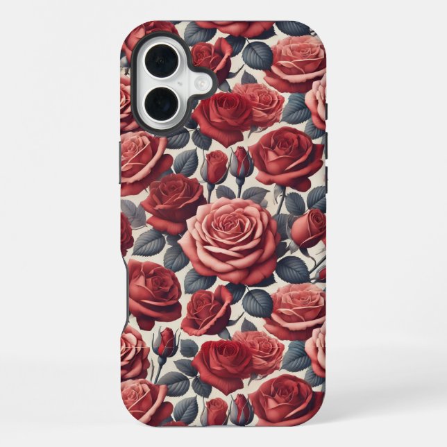 Rosen sind rot iPhone 16 plus hülle (Rückseite)