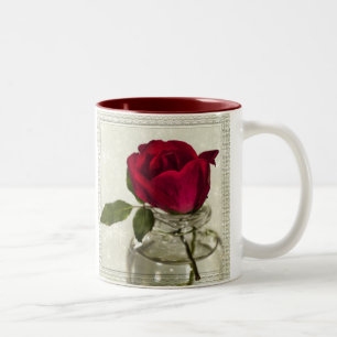 Rosen sind rot zweifarbige tasse