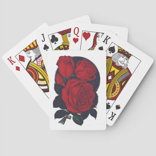 Rosen-Spielkarten Spielkarten (Rückseite)