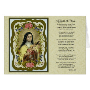 Rosen St. Therese wenig Blumen-Gedicht-Gebet