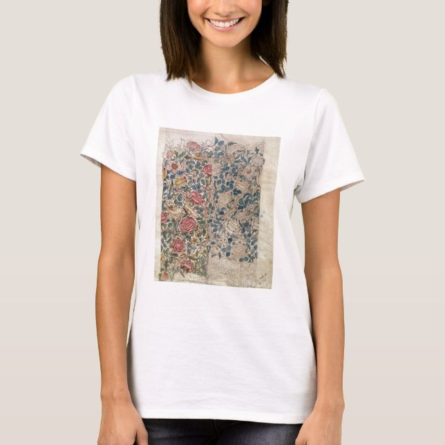 "Rosen" Tapetenentwurf (Bleistift und w/c auf T-Shirt (Vorderseite)
