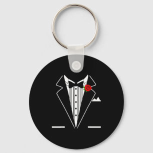 Rosen-Tuxedo Tux Hochzeit Prom Kostüm Party Männer Schlüsselanhänger