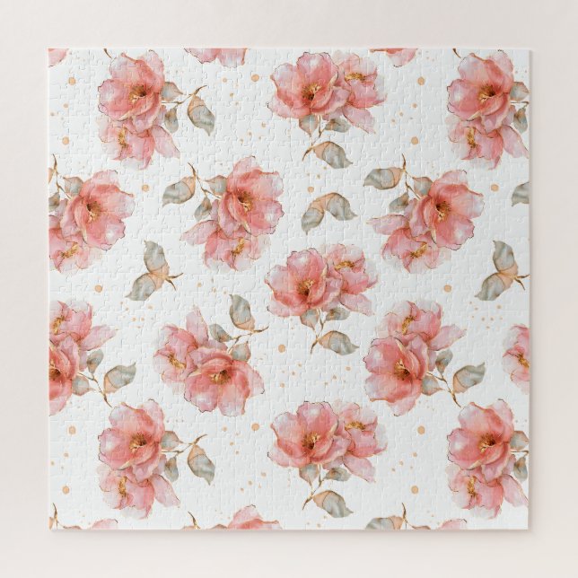 Rosen und Blätter, rosa (Vertikal)