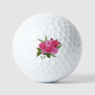 Rosen- und Dahlien-Blumen-Golfbälle Golfball