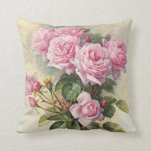 Rosen und feine Kunst Bumblebees Paul de Longpre Kissen