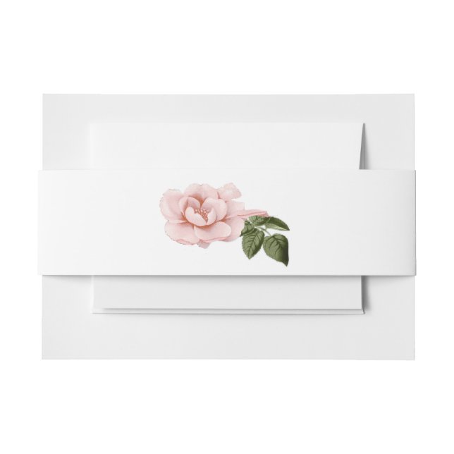 Rosen und Ferns Wedding Einladungsbanderole (Vorderseite Beispiel)