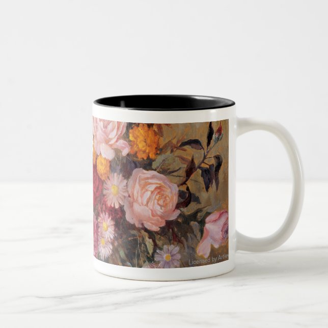 Rosen und Gänseblümchen Zweifarbige Tasse (Rechts)