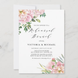 Rosen und Hydrangeas Probe Brunch Einladung