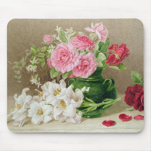 Rosen und Lilien Mousepad (Vorne)