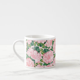 Rosen und Monstera Bauernhof Küche Espressotasse