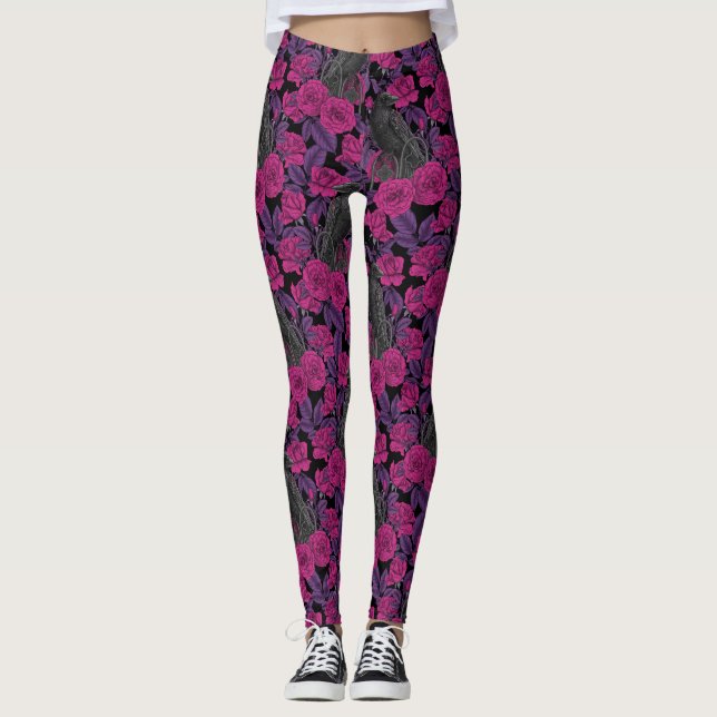 Rosen und Rosen Leggings (Vorderseite)