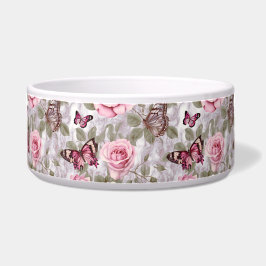 Rosen und Schmetterlinge Aquarell Napf