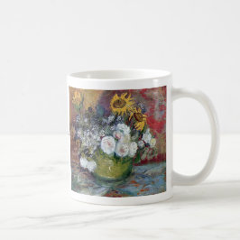 Rosen und Sonnenblumen durch Van Gogh Kaffeetasse