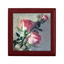 Rosen und Spitzen-Geschenkboxen