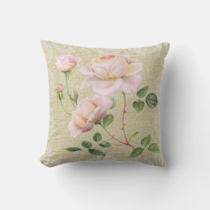 Rosen und Spitzen Vintages Kissen