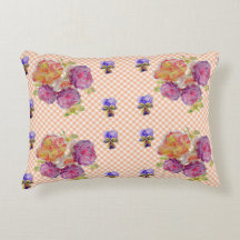 Rosen und Violetten Rosa Shabby Blumendekissen Kis