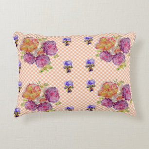 Rosen und Violetten Rosa Shabby Blumendekissen Kis Dekokissen
