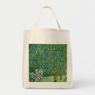 Rosen unter den Bäumen Gustav Klimt Wandkunst Druc Tragetasche