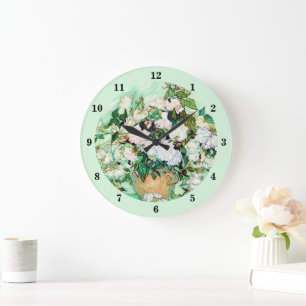 Rosen von Vincent van Gogh Große Wanduhr
