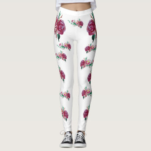Rosen-Wasserfarben-Kunst individuell anpassbare Le Leggings