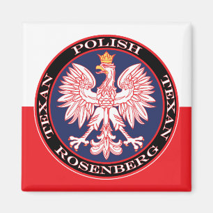 Rosenberg Runde Polnisch Texan Magnet