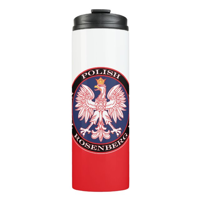 Rosenberg Runde Polnisch Texan Thermosbecher (Vorderseite)