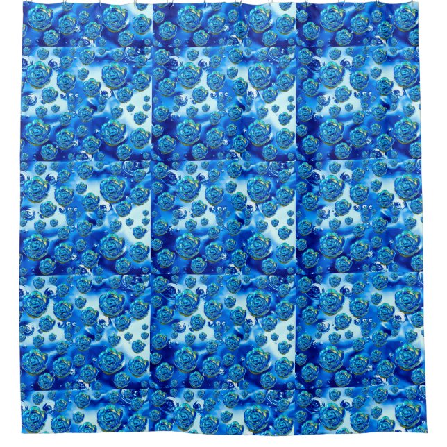 Rosenblasen Duschvorhang (Vorderseite)