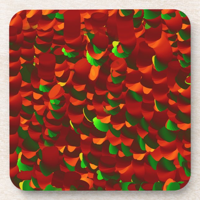  Rosenblätter abstrakt Getränkeuntersetzer (Vorderseite)