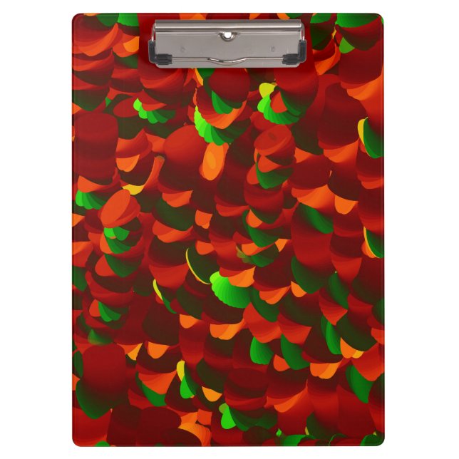  Rosenblätter abstrakt Klemmbrett (Vorderseite)