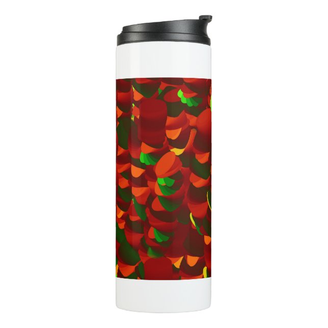  Rosenblätter abstrakt Thermosbecher (Nach links gedreht)