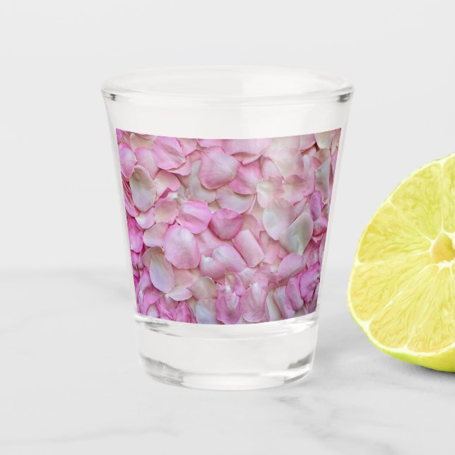 Rosenblätter Schnapsglas (Vorderseite)