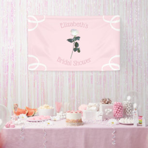 Rosenblättriges Brautparty Banner