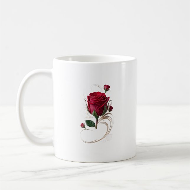 Rosenblumen-Tasse Kaffeetasse (Links)